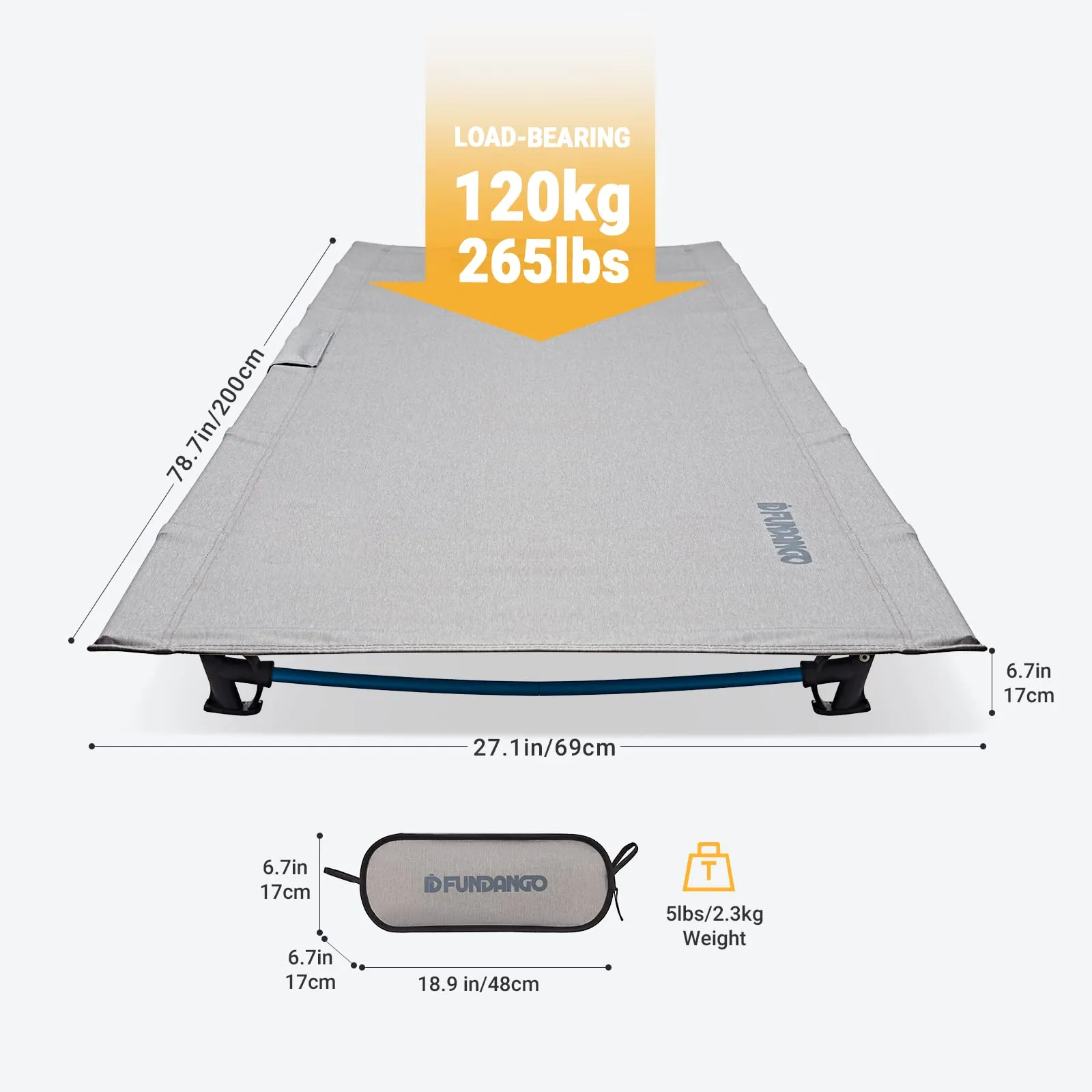 FUNDANGO Aluminum Folding Cot L
