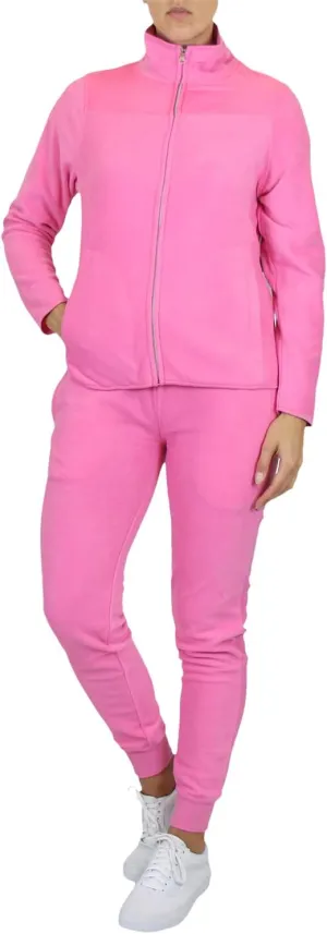 Galaxy by Harvic Women's Polar Fleece Jacket & Joggers Pant Set with pocket for Jogging, Sports