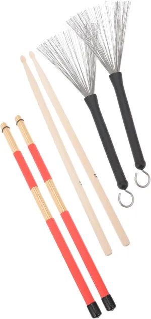 GALPADA 1Set Drumsticks with Storage Bag Wire Brush Drum Set Accessories for Music Multi Purpose Drum Supplies for Drummers Balance and