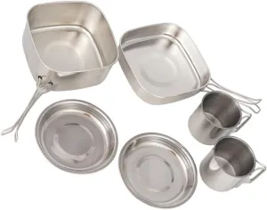 GANAZONO Outdoor Camping Cooker Cooler Oven Accessories Kit Portable Gear Bag Tin Charger Van Tableware Pans