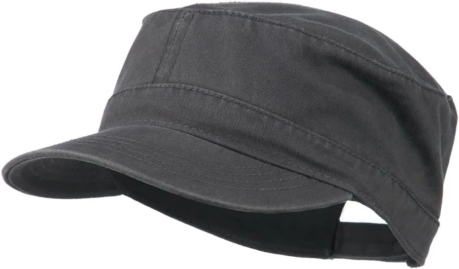 Garment Washed Adjustable Army Cap