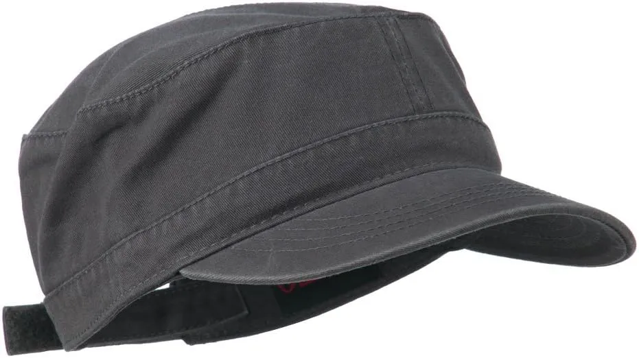 Garment Washed Adjustable Army Cap