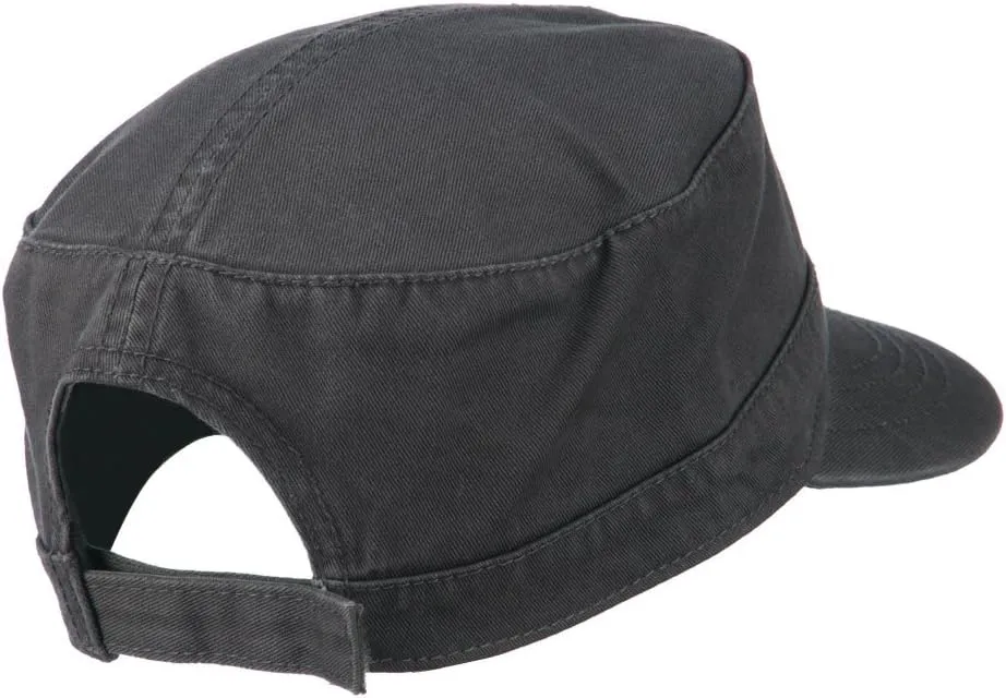 Garment Washed Adjustable Army Cap