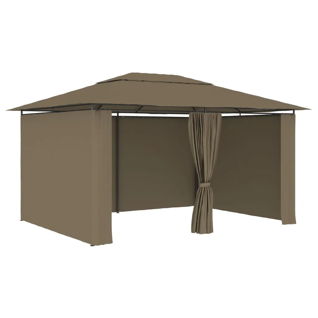 Gazebo Outdoor Canopy Tent Patio Pavilion Sun Shelter with Curtains