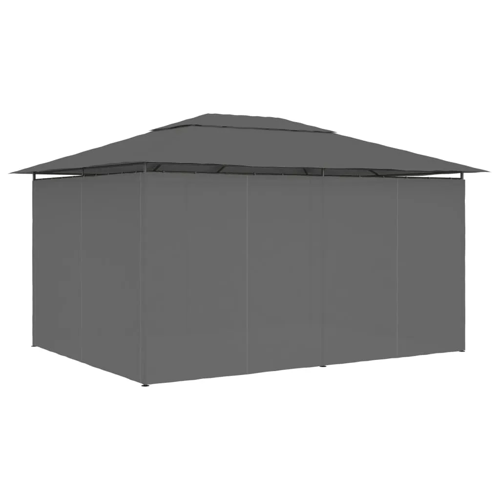 Gazebo Outdoor Canopy Tent Patio Pavilion Sun Shelter with Curtains