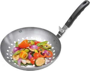 GEFU BBQ Premium Barbecue 11" Vegetable Wok, Detachable Handle