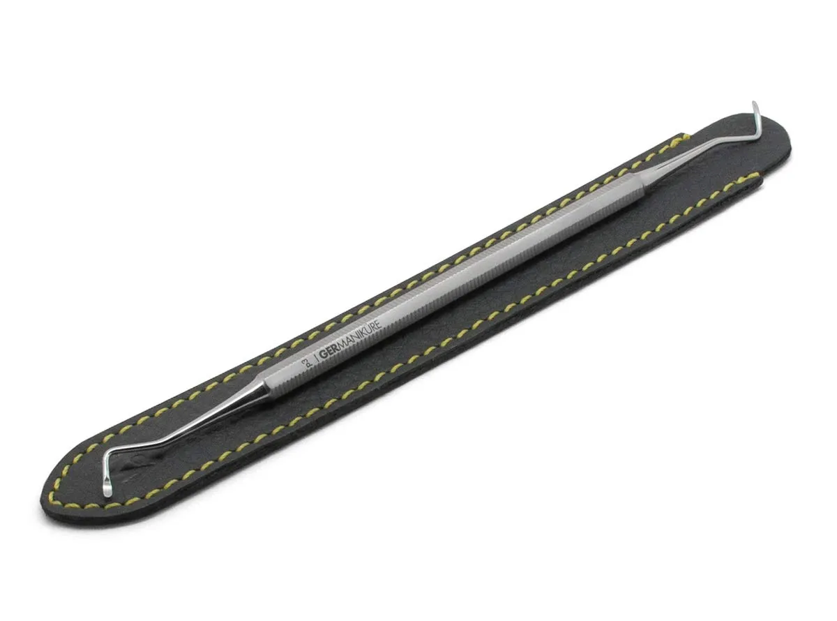 GERMANIKURE Double Excavator for Ingrown Toenails in Leather Case, Made in Solingen Germany, Pedicure