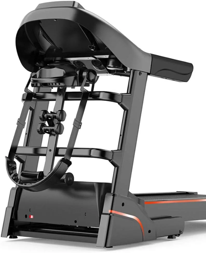 Gerrit Electric Folding Treadmill - Mute, Shock-Absorbing, Multifunctional with Color Screen and WiFi Connectivity, Blue