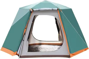 GERRIT Family Camping Tent, Instant Hexagonal Tent, Waterproof, Windproof, UV Resistant Travel and Hiking Home (Color : B, Size : 330x330x195cm)