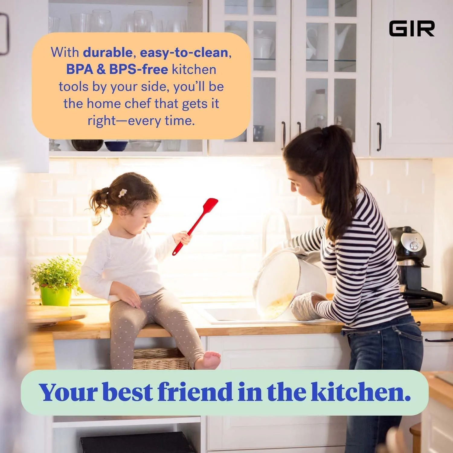 GIR: Get It Right 5 Piece Silicone Utensil Set - Ladle, Spatula, Flip, Spoon & Spoonula - Non-Stick, Heat Resistant & Dishwasher Safe - Red Silicone Kitchen Utensils - BPA & BPS Free