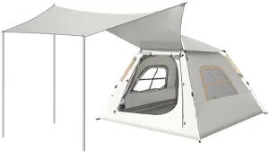 GIZNXBA Camping Tent, Pop-Up Family Tent for Instant Easy Setup, Windproof Portable Tent with Carry Bag, Backpacking Tents with Rainfly for Family Camping, Hiking (Color : /Gray, Size : A)