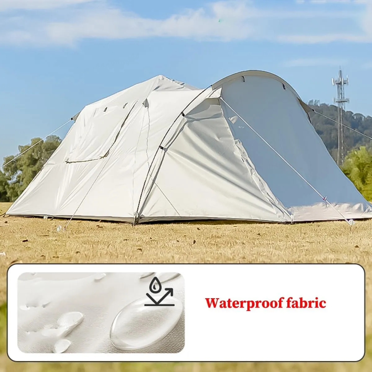GIZNXBA Instant Tent Pop Up Camping Tent 2-3 Person Beach Tent Sun Shelter, Easy Set Up Windproof Camping Tent for Camping, Hiking, Fishing, Backpacking Traveling Outdoor