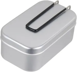 GLEAVI Outdoor Aluminum Lunch Box with Foldable Handle Lightweight Portable Food Container for Camping Picnics and Mountaineering Cookware