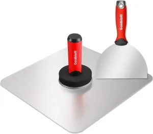 Goldblatt Premium Drywall Hand Tool Kit - 13” Aluminum Hawk & 6” Stainless Steel Joint Knife