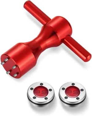 Golf Putter Weights 2pcs 5g/10g/15g/20g/25g/30g/35g/40g/45g with Red Wrench Kit Replace for Scotty Cameron Putters