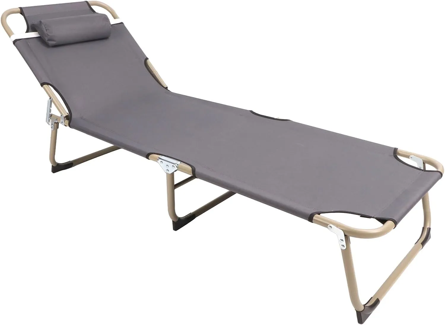 GOWENIC Camping Cot for Adults, Portable Folding Bed with Adjustable Backrest, Reclining Foldable Camp Cots for Emergency, Outdoor, Home, Beach, Patio