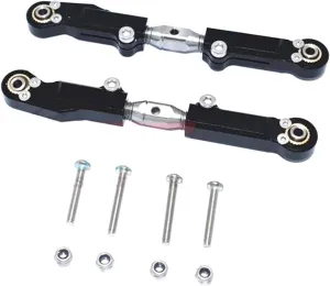 GPM Arrma 1/7 Limitless/Infraction Aluminum Stainless Steel Rear Upper ARM TIE Rod -10PC Set (Black)