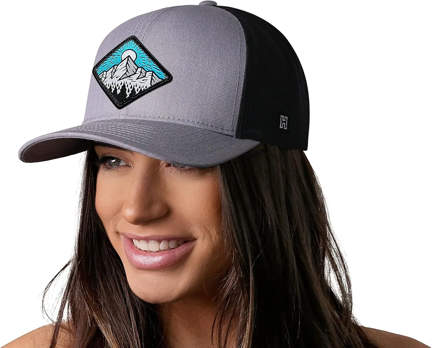 HAKA Camping Trucker Hat, Mountain Mesh Outdoor Hat for Men & Women, Adjustable Snapback Baseball Cap, Golf Hat