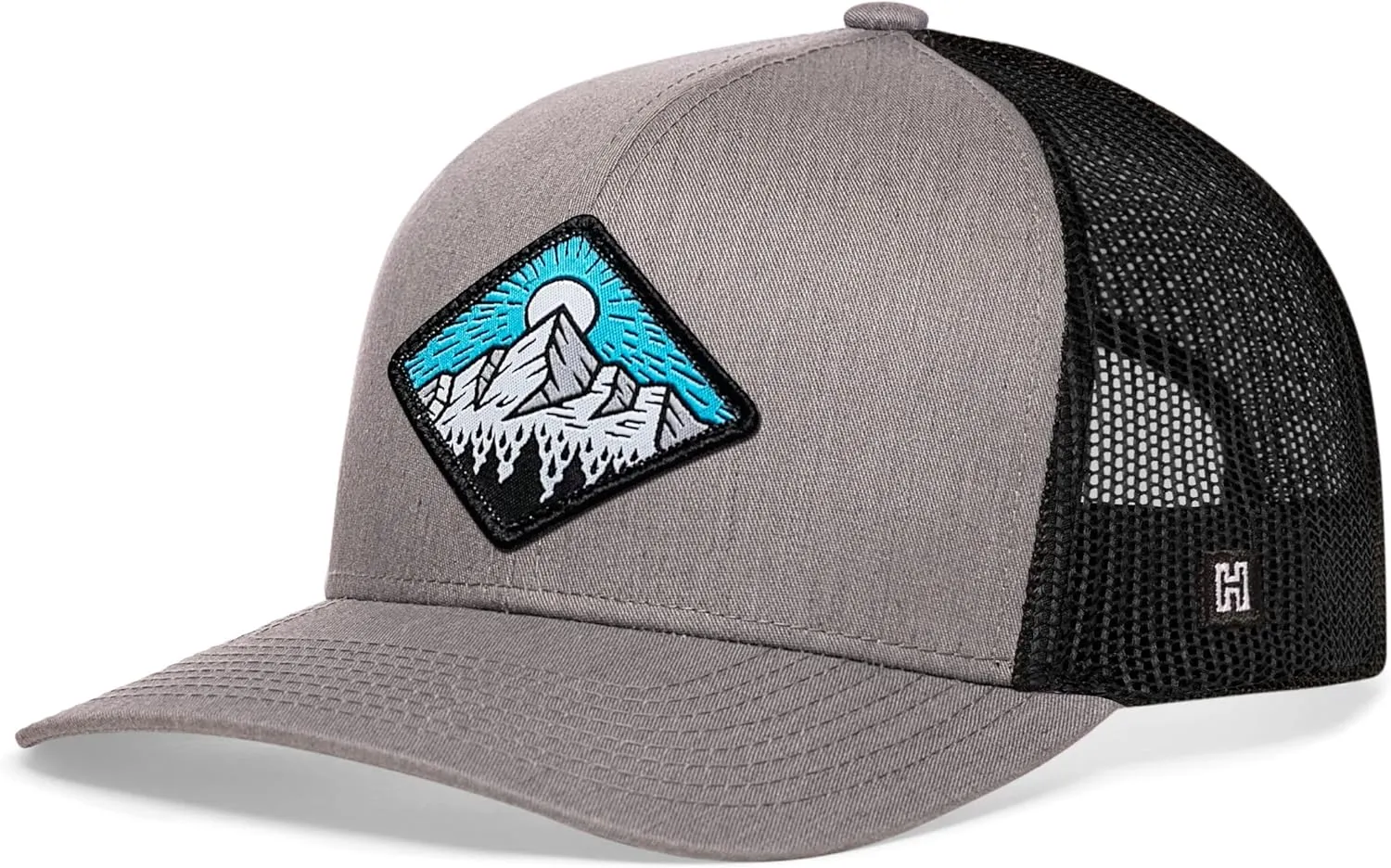 HAKA Camping Trucker Hat, Mountain Mesh Outdoor Hat for Men & Women, Adjustable Snapback Baseball Cap, Golf Hat