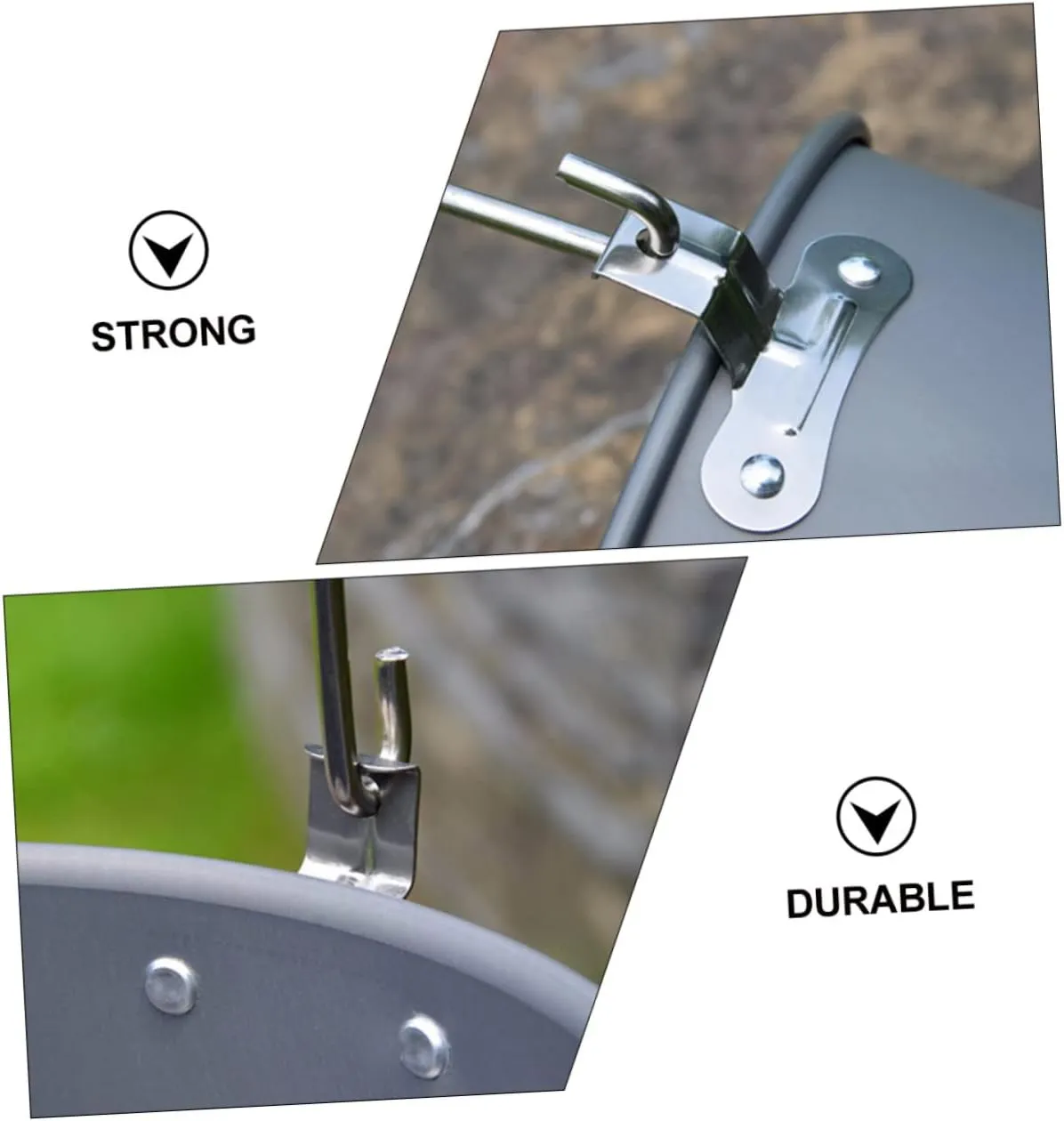 HANABASS 2pcs Hanging Pot Aluminum Alloy Travel Light Pan