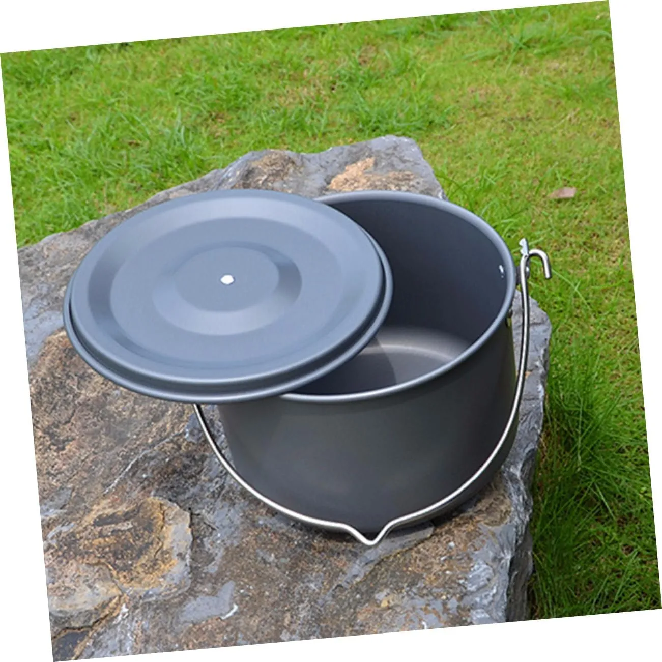 HANABASS 2pcs Hanging Pot Aluminum Alloy Travel Light Pan