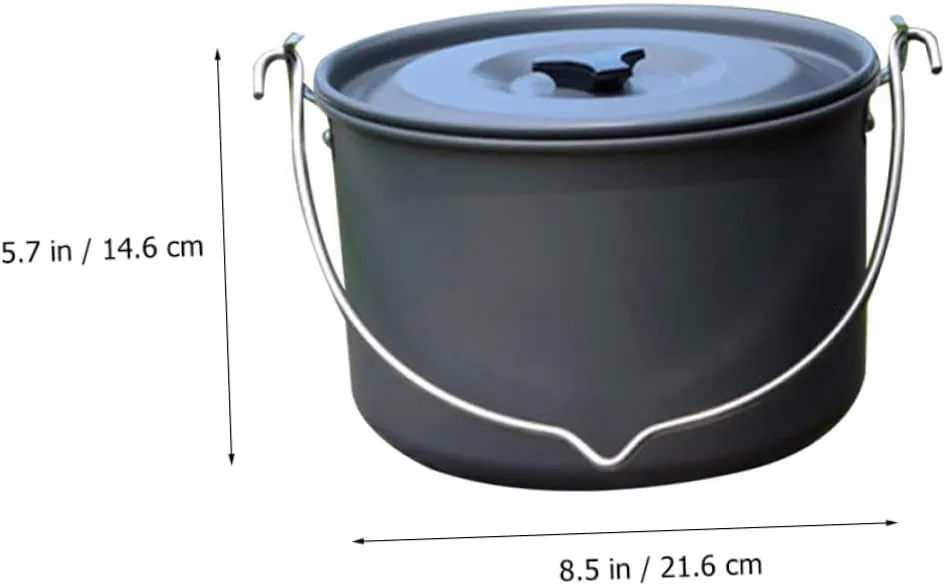 HANABASS 2pcs Hanging Pot Aluminum Alloy Travel Light Pan