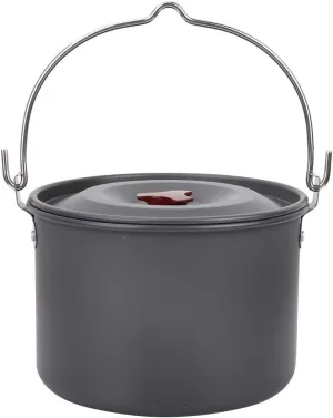 Hanging Pot Camping Pot Cookware, Portable Single Cooking Pot for Outdoor Camping Hiking Picnic Cooking