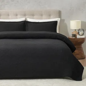 Hansleep Black Quilt Queen Size - Baroque Ultrasonic All Season Bedspread Queen, Soft Lightweight Coverlet Bedding Set, 3 Pieces (1 Quilt, 2 Pillow Shams)