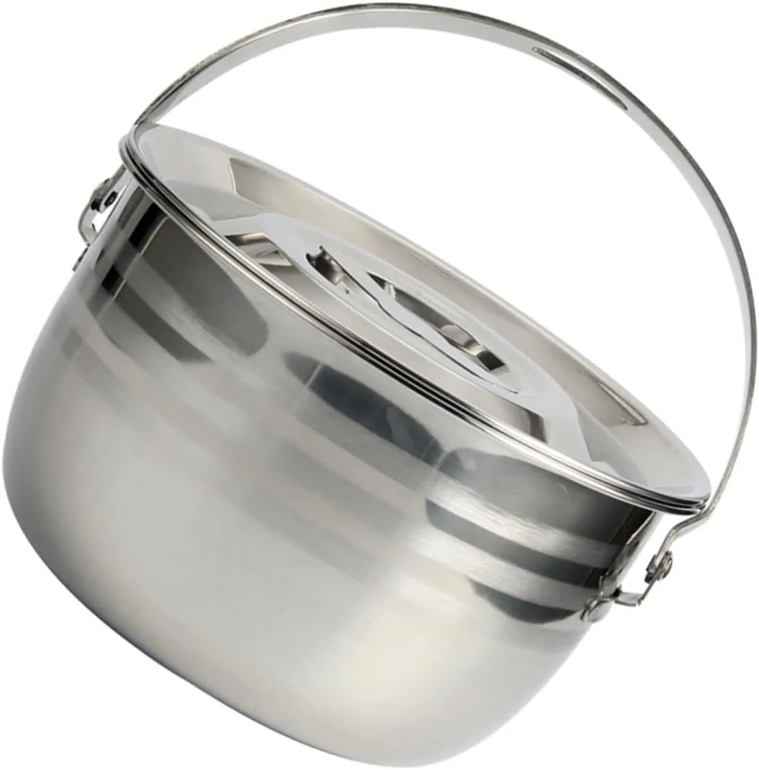 Happyyami 1pc High Capacity Food Saucepan Nonstick Cooking Pot for Household Use Portable Camping for Stewing Meat Lightweight Easy to Carry Cookware