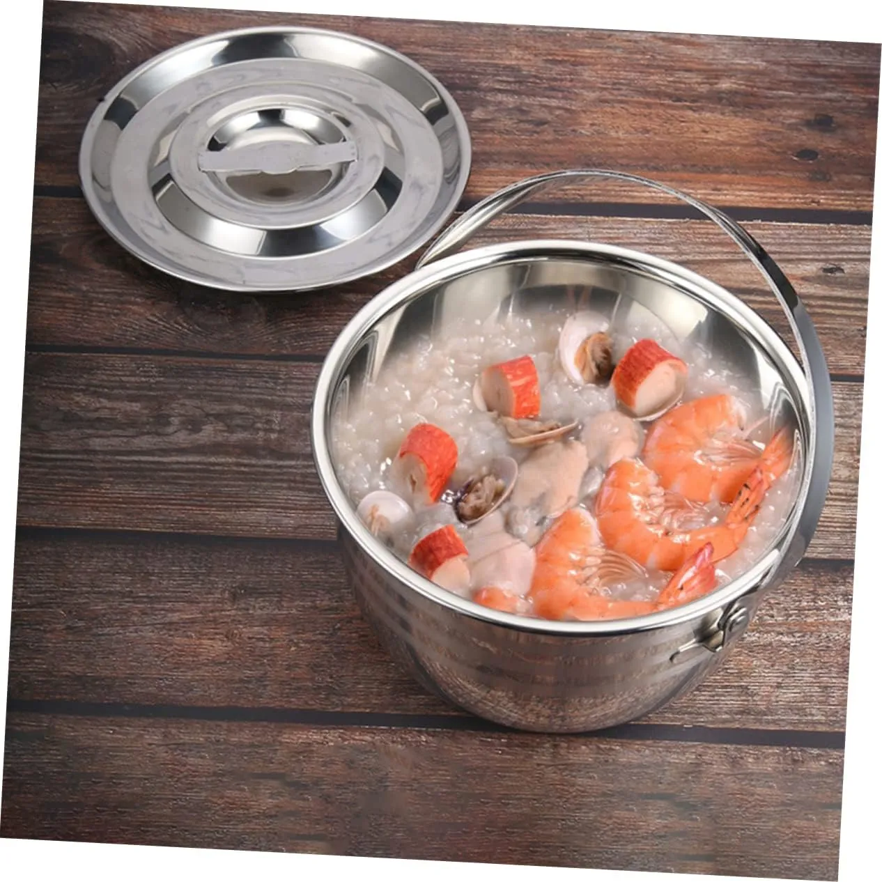 Happyyami 1pc High Capacity Food Saucepan Nonstick Cooking Pot for Household Use Portable Camping for Stewing Meat Lightweight Easy to Carry Cookware
