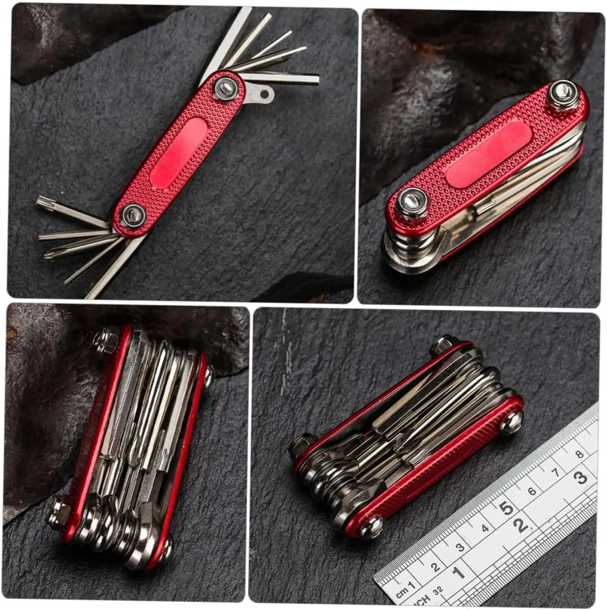 Happyyami 2 Pcs Bike Repair Mutitool Bike Accessory Multipurpose Tool Multi Socket Wrench Screwdriver Electrical