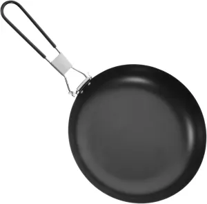 Happyyami Nonstick Frying Pan Camping Cooking Pot Lightweight Outdoor Cookware Folding Handle Ideal for Hiking