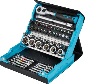 HAZET SmartCase socket set 2200SC-2 I 50-piece tool socket set, drive: hexagon and square 6.3 mm (1/4 inch), mobile tool case