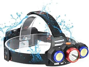 Headlamps Headlight Glare, Charging Head Mounted Outdoors Over Night Fishing Focusing LED Lighting Aluminum(B) (B)