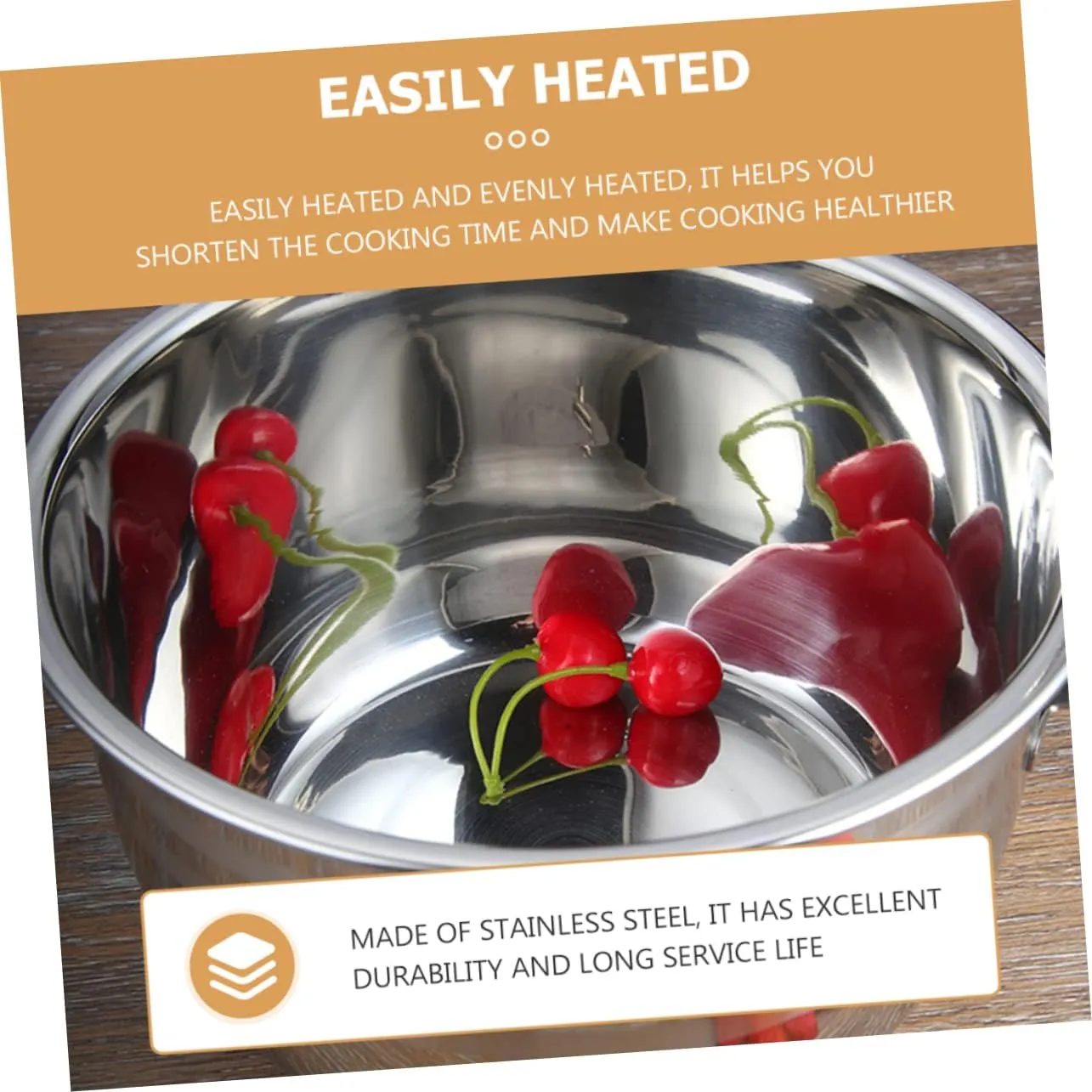 Healifty 1pc High Capacity Soup Pot Nonstick Stew Pot for Home Cooking Outdoor Camping Easy to Clean Even Heating Cookware
