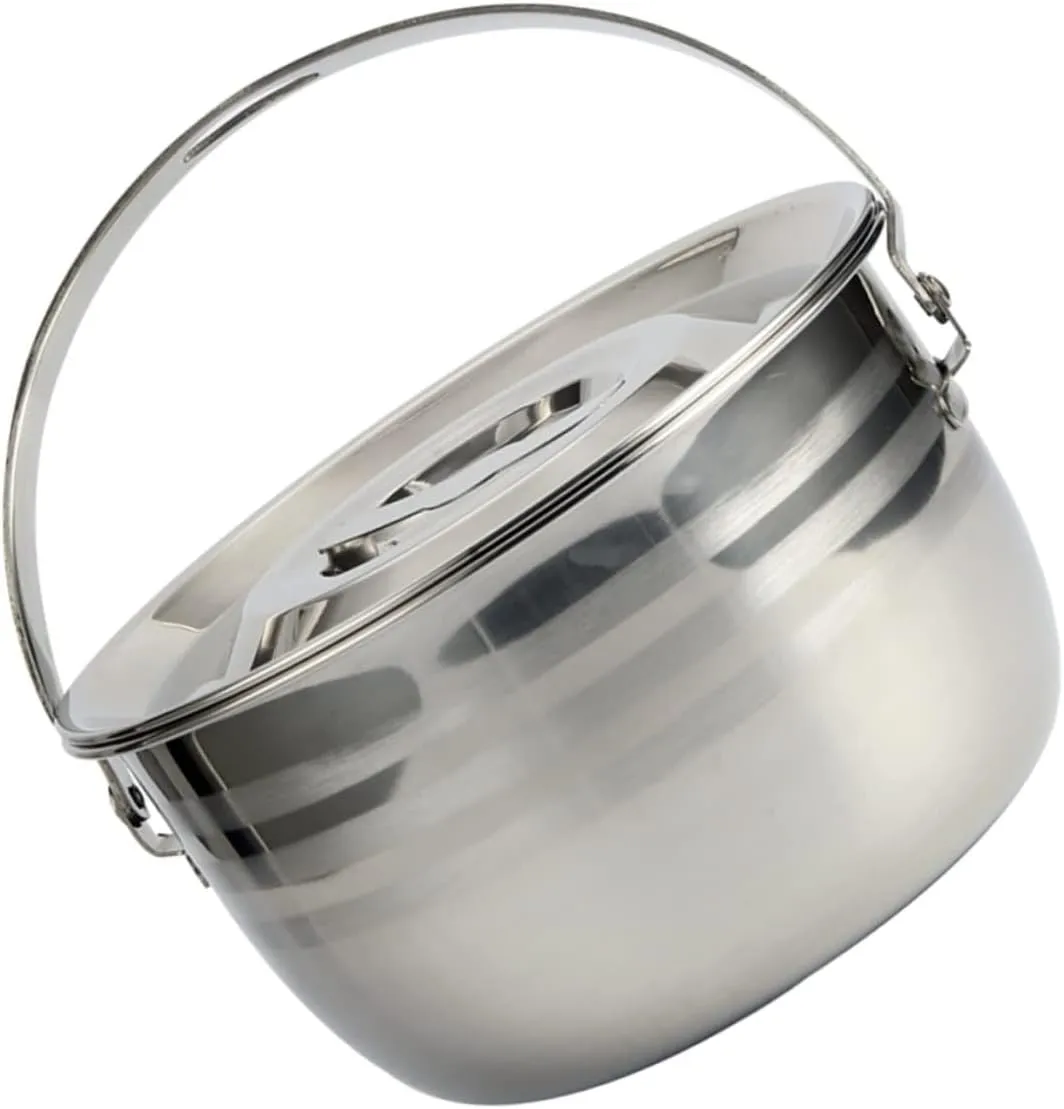 Healifty 1pc High Capacity Soup Pot Nonstick Stew Pot for Home Cooking Outdoor Camping Easy to Clean Even Heating Cookware