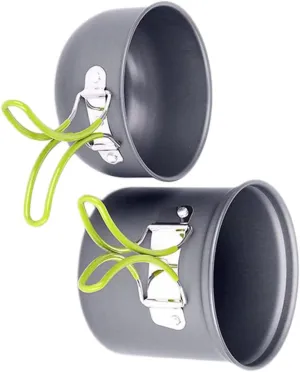 High-Temperature Resistant Cooking Pot Camping Pan Set Utensils for Outdoor Activities Hiking