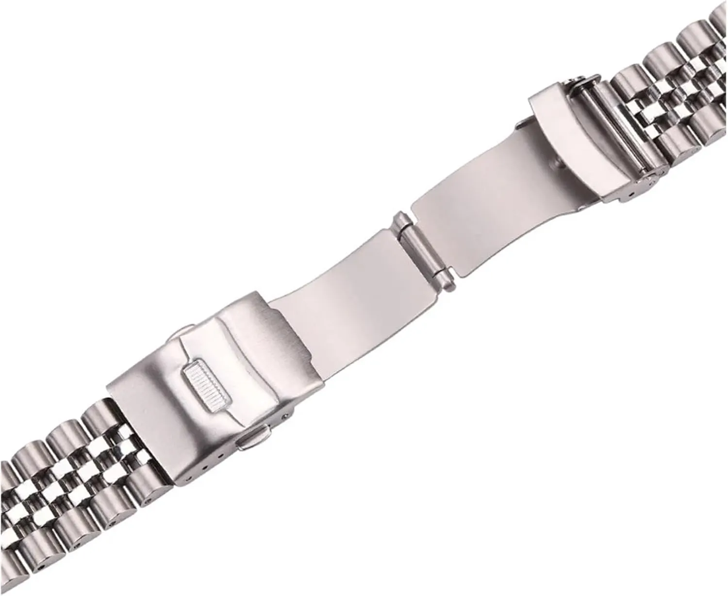 HMFang Stanless Steel Watch Band Bracelet Women Men Silver Solid Metal Strap 18mm 20mm 22mm 24mm Watchband