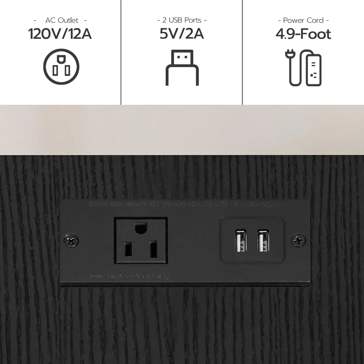 HOOBRO Side Table with Charging Station, End Table with USB Ports and Outlets, Nightstand with 2-Layer Storage Shelves for Small Spaces, Living Room, Bedroom, Black BK09UBZ01