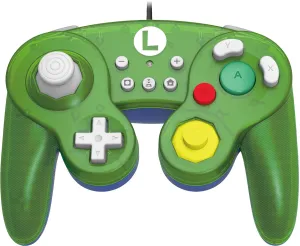 HORI Nintendo Switch Battle Pad (Luigi) GameCube Style Controller Officially Licensed By Nintendo - Nintendo Switch