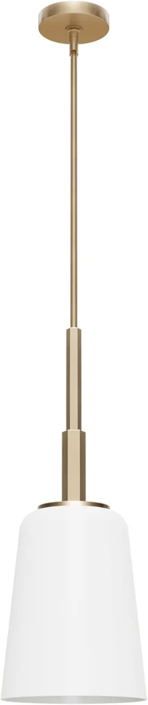 Hunter - Nolita 1-light Alturas Gold, Small Pendant Light, Dimmable, Modern Style, Cone Shaped, for Bedrooms, Kitchens, Dining, Living Rooms - 19886
