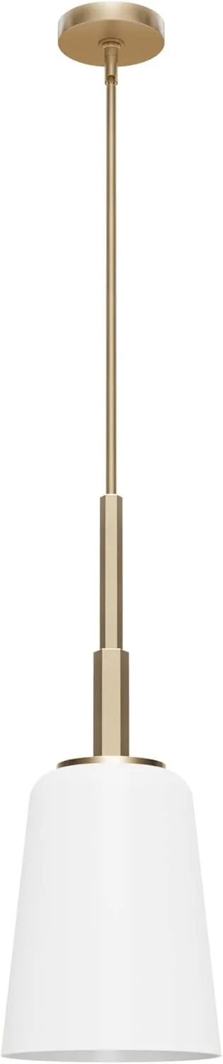 Hunter - Nolita 1-light Alturas Gold, Small Pendant Light, Dimmable, Modern Style, Cone Shaped, for Bedrooms, Kitchens, Dining, Living Rooms - 19886