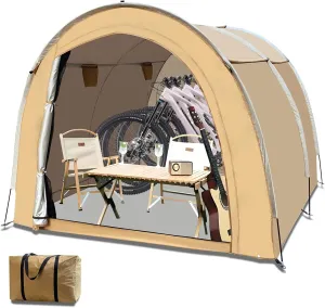 Hwayslon Outdoor Storage Shed - Bicycle Tent Waterproof,Motorcycle, Bicycle Tent Shed, Lawn Mower, Garden Tools, Bicycle Storage/Bicycle Shed - Large 420D Oxford Waterproof Tent for 6-8 Bikes