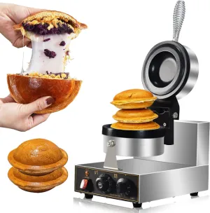 Ice Cream Burger Maker, UFO Burger Maker, Ice Cream Filling Waffle Maker, Hamburger Waffle Maker Sandwich Press, Non Coated, Household Or Commercial.