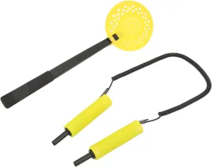 Ice Fishing Scoop, Ice Awls, Ice Fishing Safety Kit Stainless Steel Tip, Ergonomic PVC Handle, for Winter Outdoor Sports, Emergency Rescue, Water Drain Design