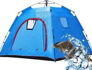 ice Fishing Tent ice Fishing shelter Insulated Quickly Set Up a Cotton Winter Ice Fishing Tent, Suitable for 3-4 People(Color:1)
