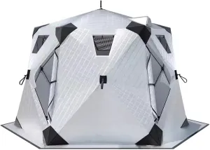 ice Fishing Tent ice Fishing shelter Insulated Winter Outdoor Ice Fishing Tent with Thickened Cotton to Prevent Cold and Warmth, Suitable for 3-5 People(Color:2)