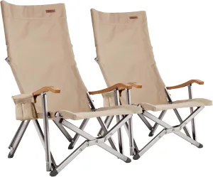 ICECO High 2 Pack Back Camping Chairs