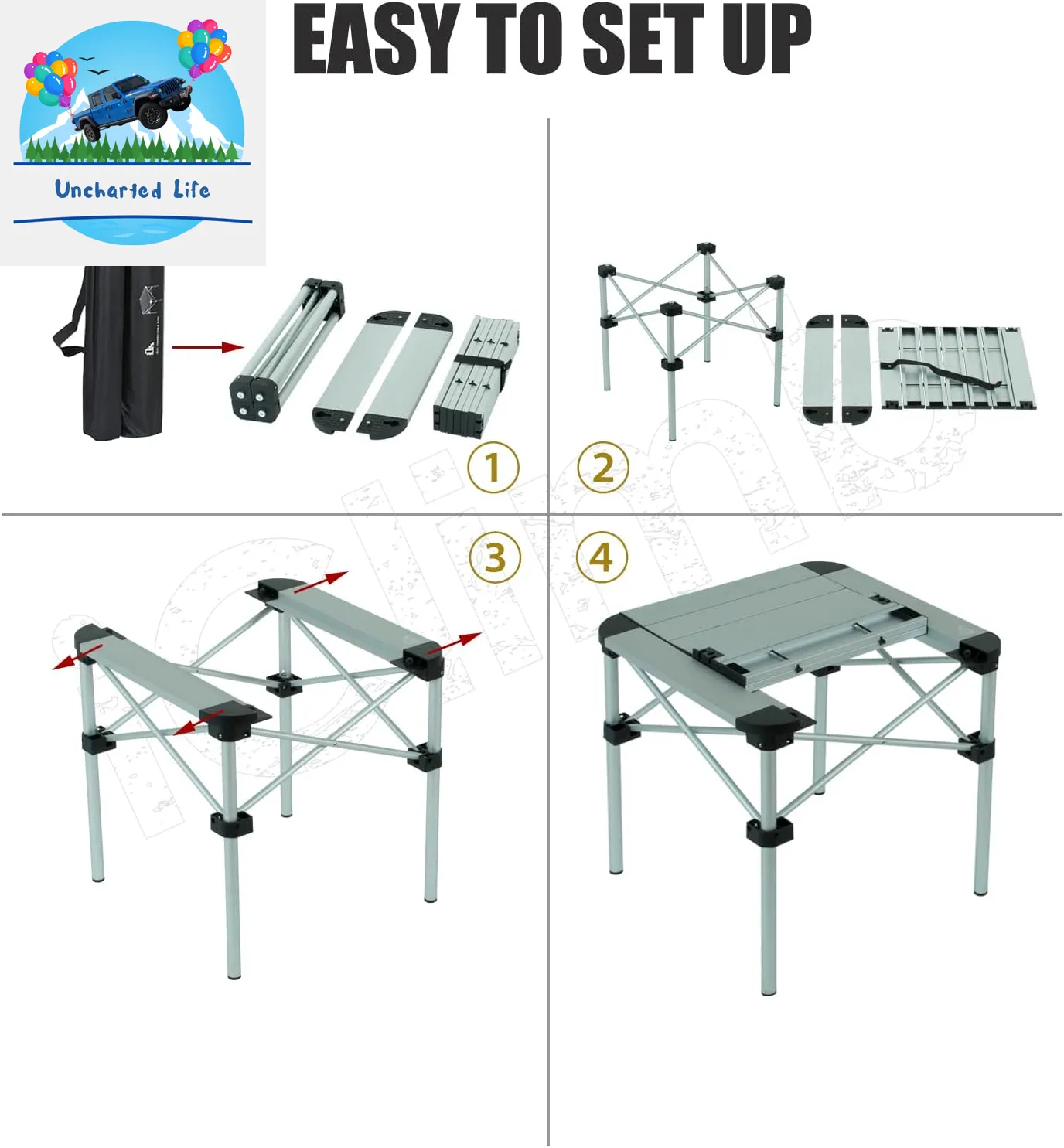 iClimb Aluminum Folding Table: Essential for Outdoor Activities