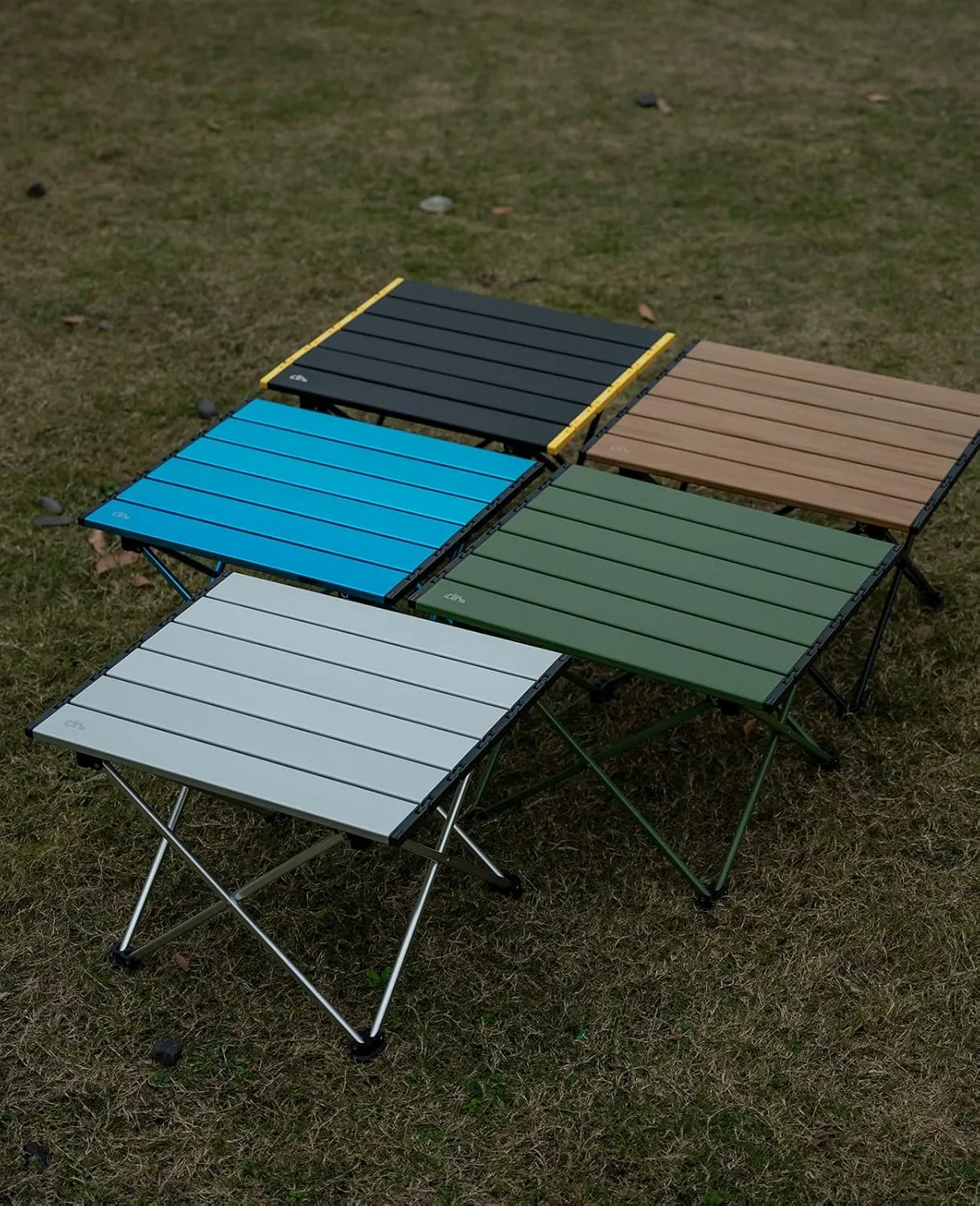 iClimb Ultralight Compact Camping Folding Table with Carry Bag (Black - L)